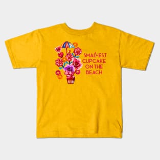 Smallest cupcake on the Beach Kids T-Shirt